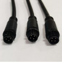 龍之翼生產(chǎn)廠家TPU彈力線，四芯防水電線插頭信號(hào)傳輸彈簧線。航空防水插頭，光伏連接器插頭